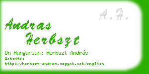 andras herbszt business card